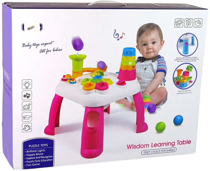 Інтерактивний столик LEAN Toys з сортером Синій 12229 (5904665999738) - зображення 1