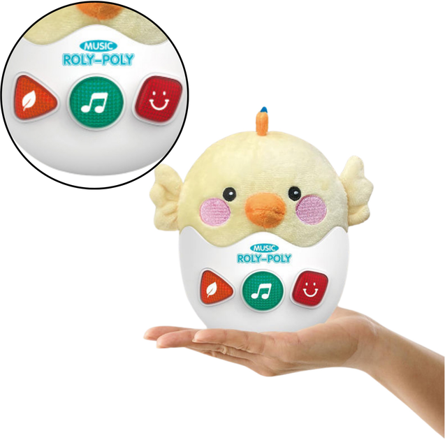 Zabawka interaktywna LEAN Toys Kurczak z dźwiękami i światłami Żółta 24730 (5905991057802) - obraz 4