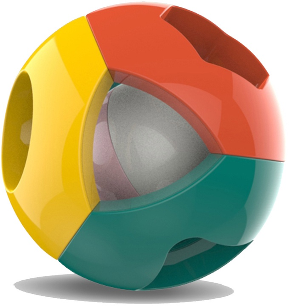 Piłka-grzechotka dla niemowląt LEAN Toys z figurami geometrycznymi Kolorowa 12059 (5904665997642) - obraz 3