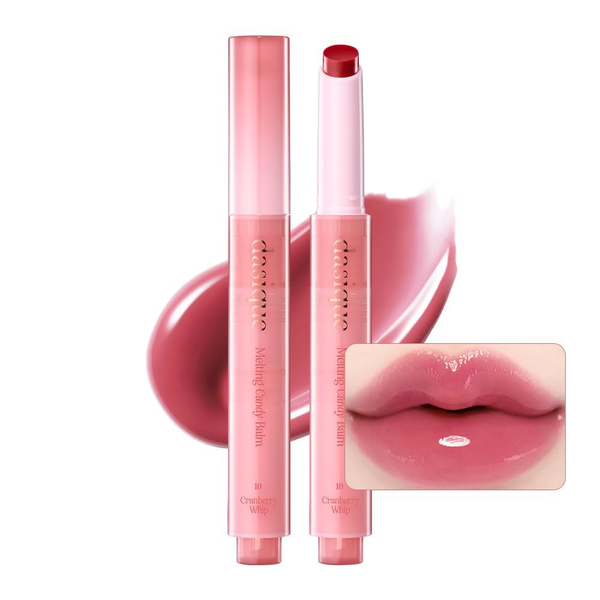 Бальзам-стик Dasique Melting Candy Balm 10 Cranberry Whip клюквенный оттенок 1.5 г - изображение 2