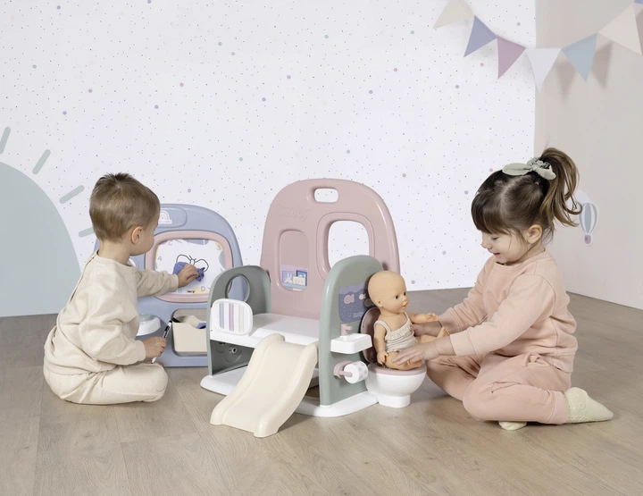 Zestaw Smoby Toys Baby Care Centrum dziecięce 5 w 1 z akcesoriami (7600240308) (3032162403082) - obraz 7