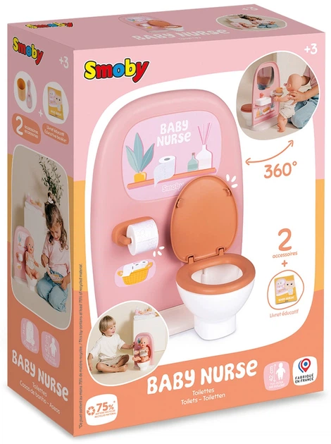 Zestaw do zabawy Smoby Baby Nurse Łazienka z akcesoriami 7600220500 (3032162205006) - obraz 3