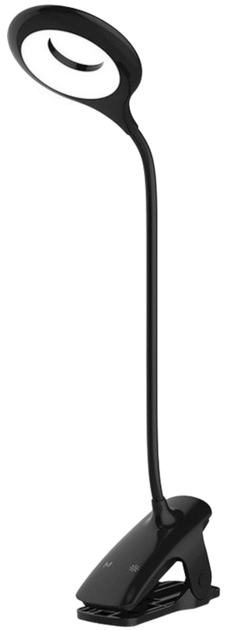 Lampa biurkowa Hurtel LED z klipsem Czarna (9145576237588) - obraz 1