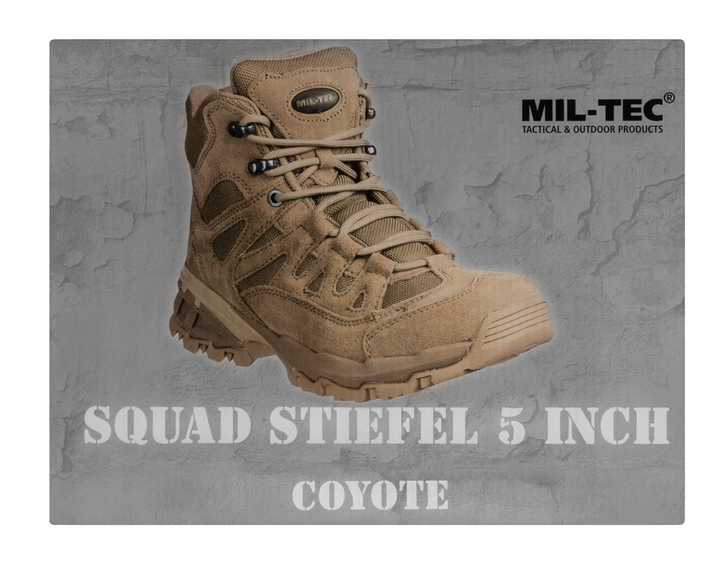 Берці MIL-TEC SQUAD 5 Coyote 41 - изображение 9