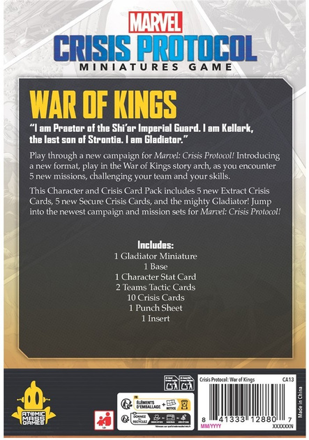 Доповнення до настільноЇ гри Atomic Mass Games Marvel: Crisis Protocol - War of Kings Character (англійське видання) (841333128807) - зображення 3