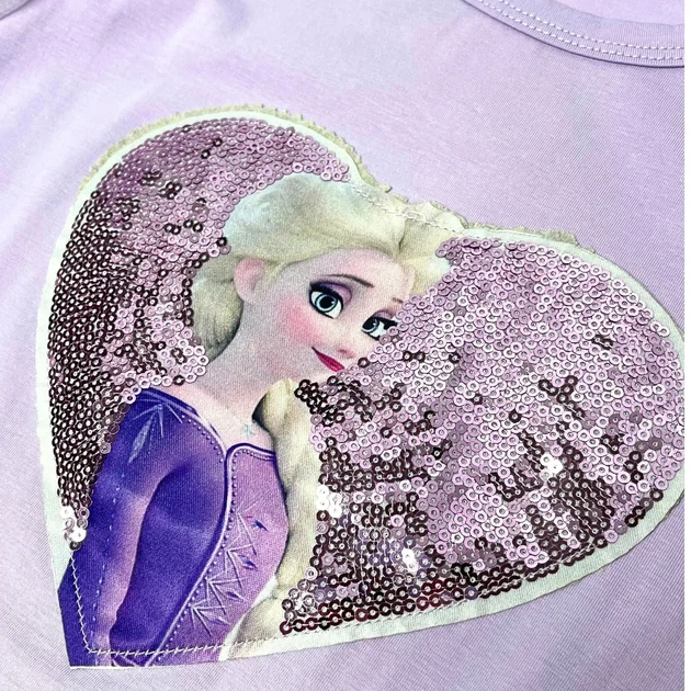 Платье детское Frozen с коротким рукавом 110см, Сиреневый - Фото 4 Платье детское Frozen с коротким рукавом 110см, Сиреневый - изображение 4
