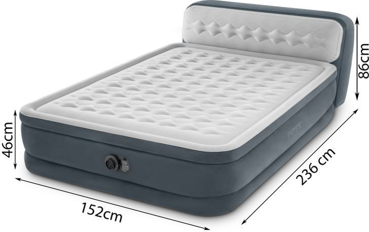 Materac dmuchany Intex do spania z pompką dwuosobowy 236 x 152 cm (64448) (6941057422992) - obraz 7