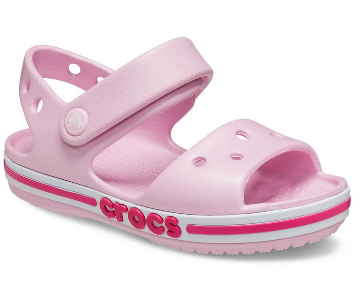 Дитячі сандалії для дівчинки Crocs Bayaband Sandal Ballerina Pink/Candy Pink (33/34, рожевий) - зображення 10