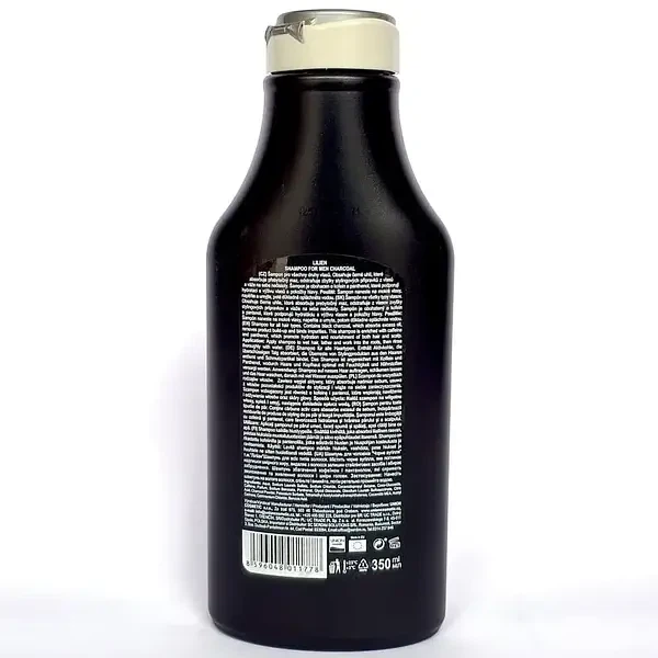 Чоловічий шампунь для відновлення та зволоженням з пантенолом Lilien shampoo Charcoal (аромат кави та чорного вугілля) 350 ml - зображення 2