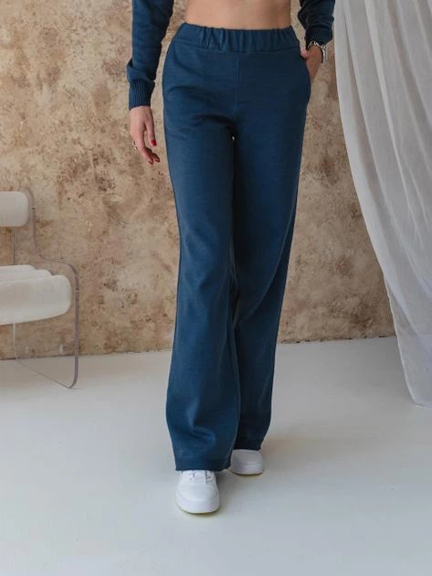 Брюки женские ARTKNIT Katrin 2XL Синие (2251948319015) - Фото 1 Брюки женские ARTKNIT Katrin 2XL Синие (2251948319015) - изображение 1