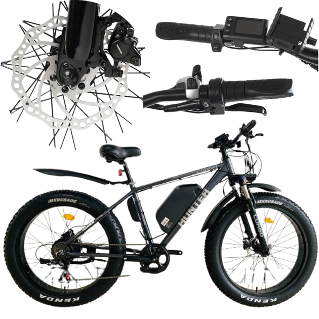 Электровелосипед Corso Hunter HT-76285: 26" колеса, 19" алюминиевая рама, 500W мотор, Shimano 7 скоростей - Фото 1 Электровелосипед Corso Hunter HT-76285: 26" колеса, 19" алюминиевая рама, 500W мотор, Shimano 7 скоростей - изображение 1
