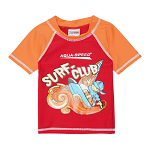 Топ сонцезахисний для хлопців Aqua Speed SURF-CLUB T-SHIRT 2030 червоний, помаранчевий Діти 122 см - зображення 2