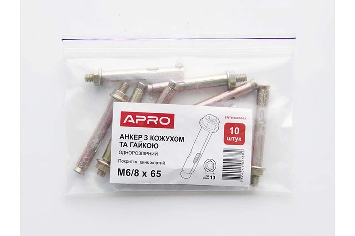 Анкер однораспорный с гайкой Apro 8 х 125мм x М6 (10шт) (SRTR0608125) - изображение 2