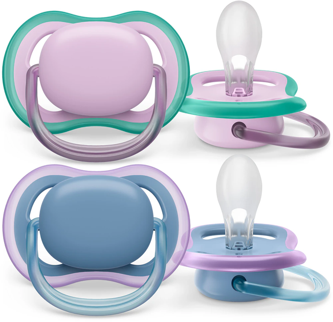 Пустушка Philips Avent Ultra Air 6-18 м SCF085/34 Рожева/Синя 2 шт (8720689016520) - зображення 2