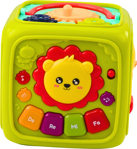 Kostka LEAN Toys Lew świeci oraz wydaje dźwięki Zielona 22653 (5905991050025) - obraz 3
