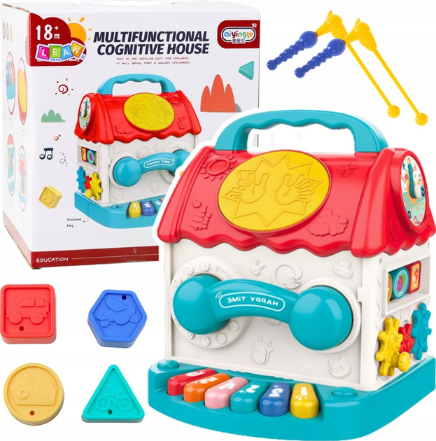 Kostka LEAN Toys Domek wydaje dźwięki Kolorowy 22826 (5905991051756) - obraz 2