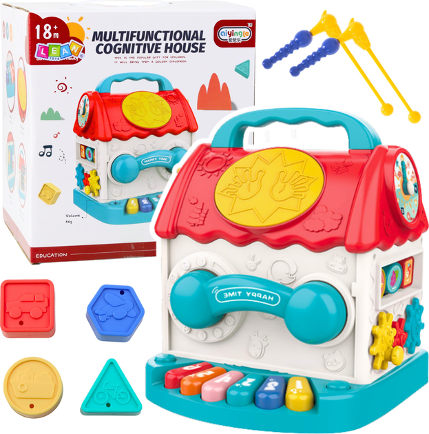 Kostka LEAN Toys Domek wydaje dźwięki Kolorowy 22826 (5905991051756) - obraz 3