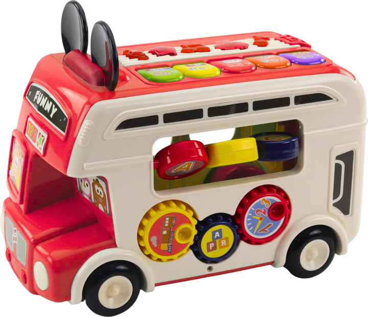Autobus LEAN Toys świeci i wydaje dźwięki Czerwony 22711 (5905991050605) - obraz 3