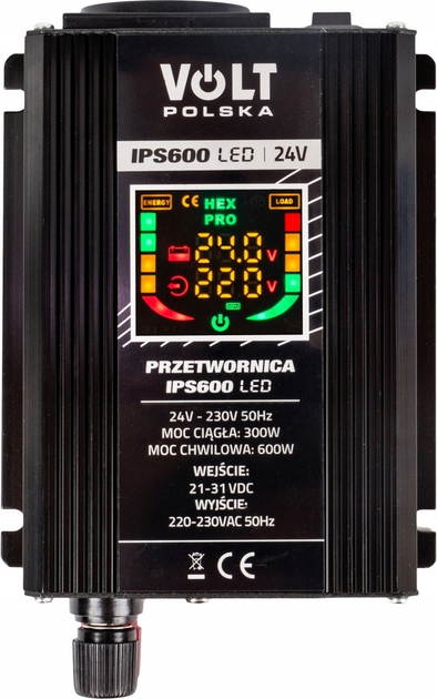 Перетворювач напруги Volt Polska IPS 600 24VDC/230VAC 300W (3IPS060024) - зображення 3