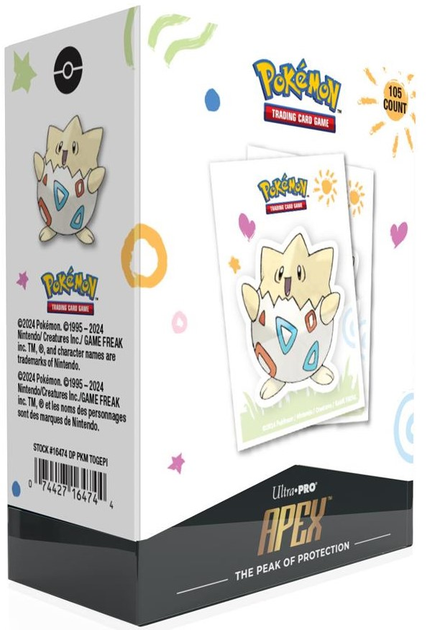 Etui ochronne na karty Ultra Pro Pokémon Togepi 66 x 91 mm 105 sztuk (74427164744) - obraz 1
