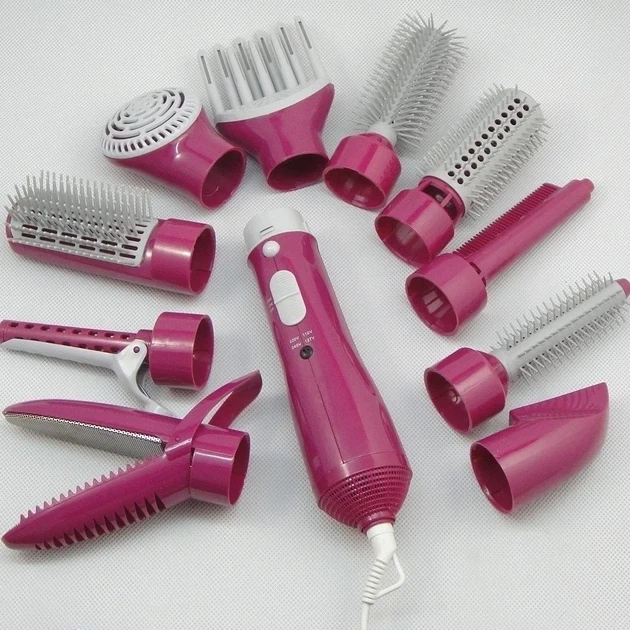 Фен щетка 10 в 1 Fullcome Hair Styler ST300 многофункциональный стайлер с керамическим покрытием и 10 насадками - изображение 4