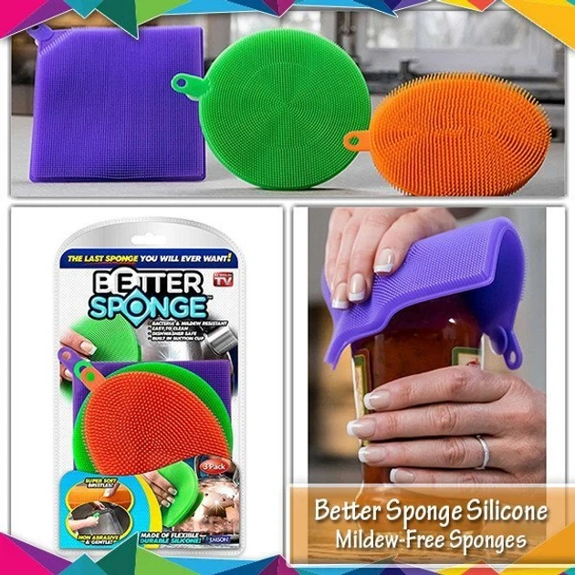 Набір щіток-губок Better Sponge 60 штук високоякісна синтетика зручна форма - зображення 2