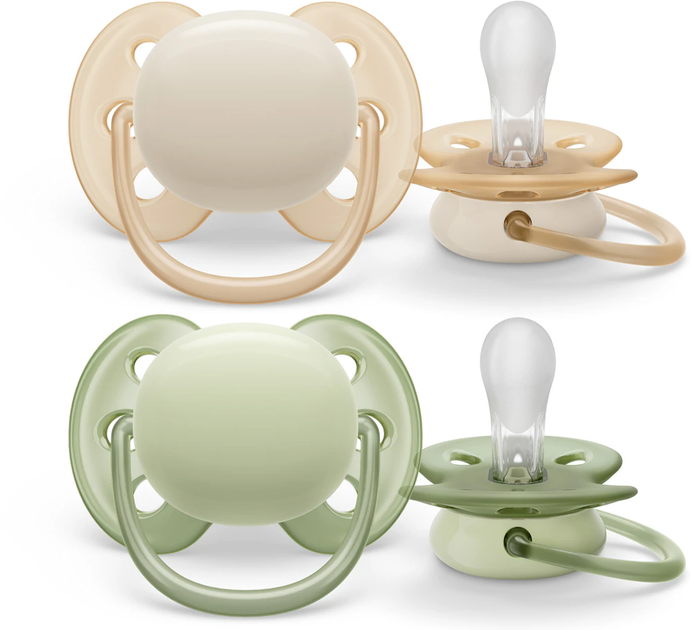 Smoczek Philips Avent Ultra Soft 0-6 m neutral SCF091/05 2 szt (8720689016575) - obraz 2