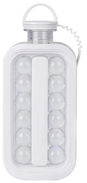 Портативная силиконовая форма для льда 2 в 1 ICE CUBE TRAY вместимость до 40 кубиков лёгкий и компактный дизайн - изображение 3