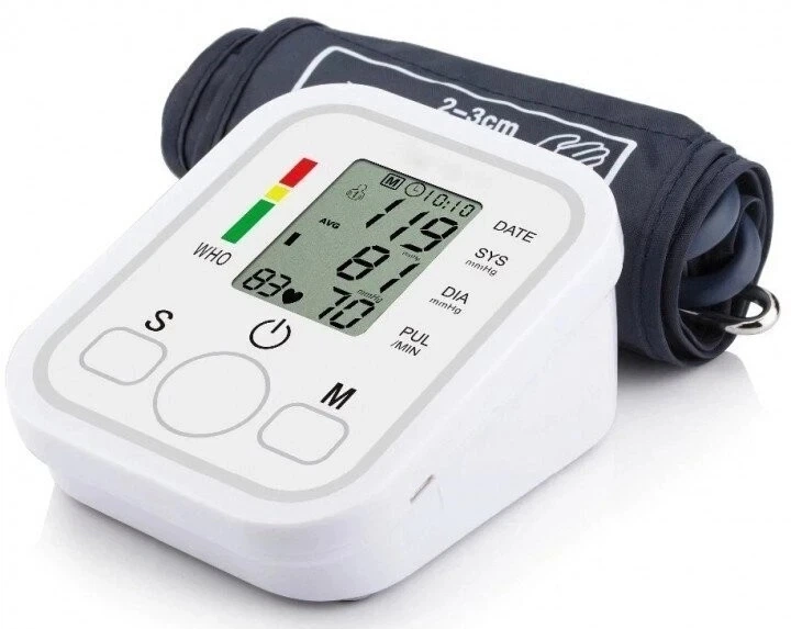Электронный тонометр USB Electronic Blood Pressure Monitor автоматическое накачивание большой LCD дисплей - изображение 5