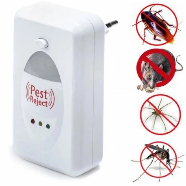 Ультразвуковой электромагнитный отпугиватель грызунов и насекомых Pest Reject 120 рабочая площадь до 120 м2 низкое энергопотребление - Фото 1 Ультразвуковой электромагнитный отпугиватель грызунов и насекомых Pest Reject 120 рабочая площадь до 120 м2 низкое энергопотребление - изображение 1