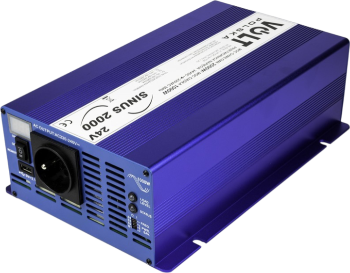Przetwornica napięcia Volt Polska Sinus Eco 2000 24VDC/230VAC 1000W (3SIPS20002) - obraz 1