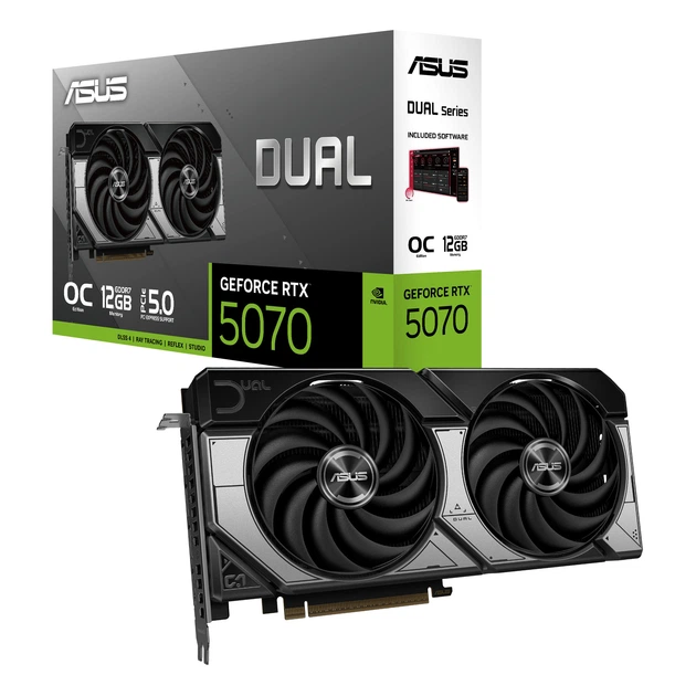 グラフィックボード・グラボ・ビデオカード ASUS GEFORCE RTX 5070 OC 12GB Відеокарта ASUS GeForce RTX 5070 12GB GDDR7 OC DUAL-RTX5070-O12G