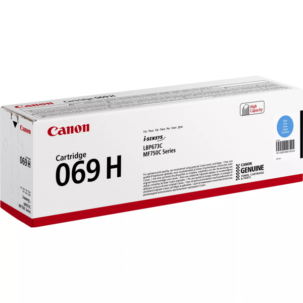 Картридж Canon 069h MF752Cdw/MF754Cdw/LBP673Cdw Cyan (5500 стр.) 5097c002 - Фото 2 Картридж Canon 069h MF752Cdw/MF754Cdw/LBP673Cdw Cyan (5500 стр.) 5097c002 - изображение 2