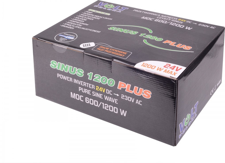 Przetwornica napięcia Volt Polska Sinus Plus 1200 24VDC/230VAC 600W (3SIR120024) - obraz 6