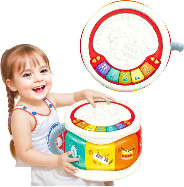 Bębenek LEAN Toys Kolorowy 22715 (5905991050643) - obraz 4