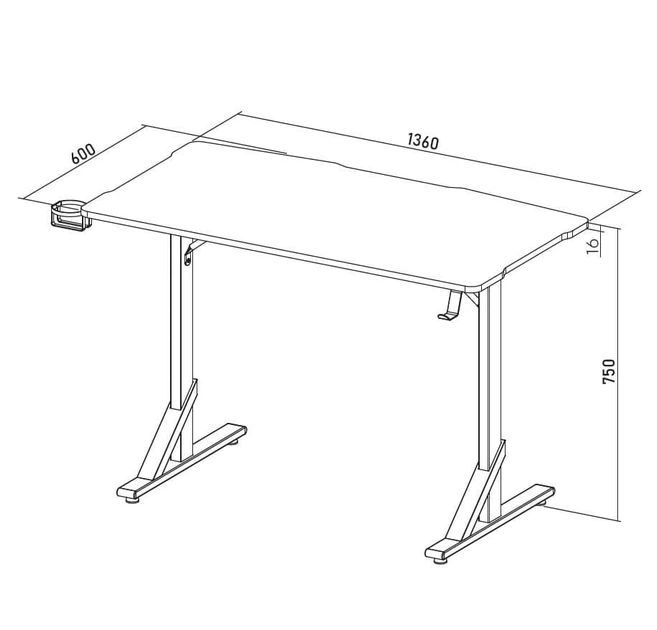 Геймерский стол GamePro GD212B (GD212B) - Фото 6 Геймерский стол GamePro GD212B (GD212B) - изображение 6