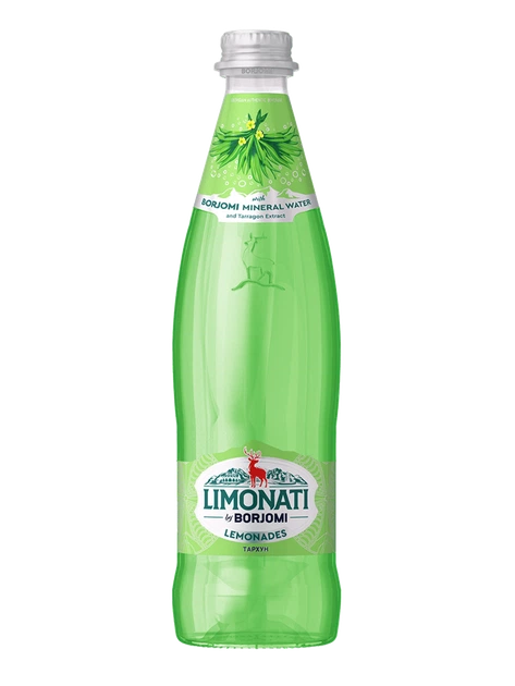 Упаковка сильногазованого лимонаду Borjomi Limonati Тархун 0,5 л х 12 пляшок - изображение 3