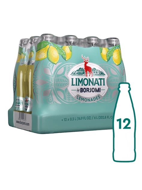 Упаковка сильногазованого лимонаду Borjomi Limonati Цитрус 0,5 л х 12 пляшок - изображение 2