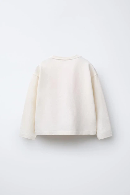 Лонгслів на дівчинку Zara 110 см молочний - Фото 2 Лонгслів на дівчинку Zara 110 см молочний - изображение 2