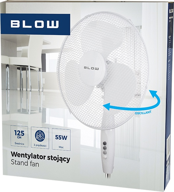 Wentylator stojący Blow 44-064 Biały - obraz 3