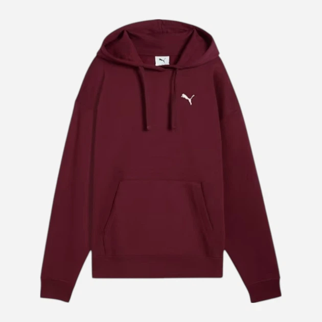 Худі тепле жіноче Puma Ess Comfort Hoodie Fl (S) 68238596 XS Бордове (4069157673723) - зображення 4