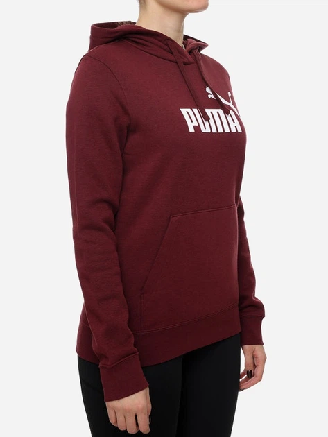 Ciepła bluza damska z kapturem Puma Ess No. 1 Logo Hoodie Fl (S) 68238996 L Bordowa (4069157672085) - obraz 4