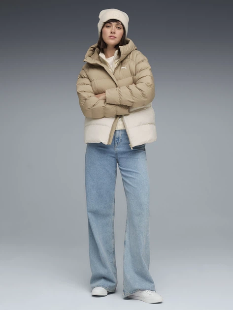 Куртка демісезонна з капюшоном жіноча Puma Mono Hooded Jacket 68838587 XL Бежева (4069157604369) - зображення 2