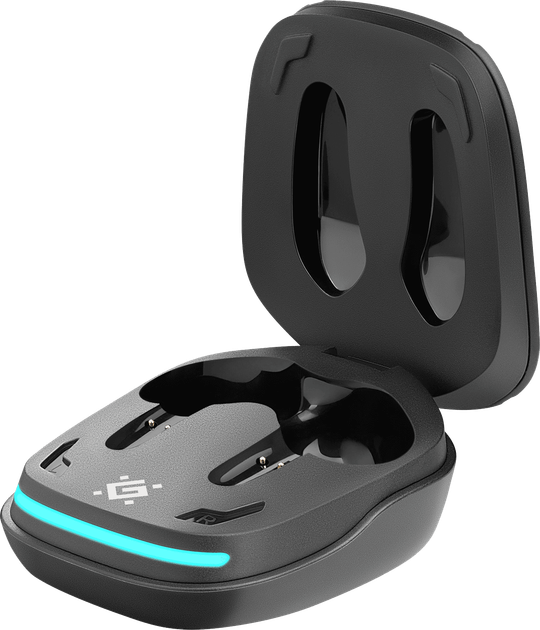 Навушники Defender (63285) CyberDots 285 ігрові TWS, Bluetooth, black Bluetooth 5.4 ANC Чорний - зображення 7