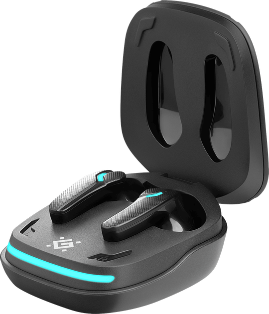 Навушники Defender (63285) CyberDots 285 ігрові TWS, Bluetooth, black Bluetooth 5.4 ANC Чорний - зображення 2
