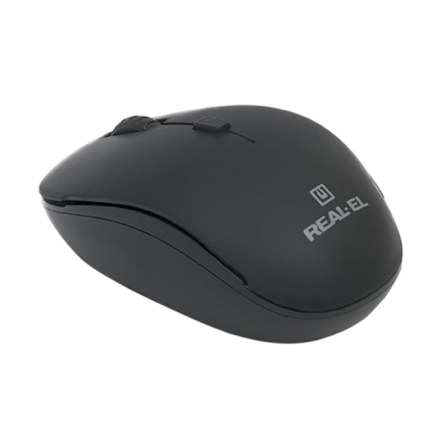 Мышь беспроводная REAL-EL RM-301 Wireless черная - Фото 2 Мышь беспроводная REAL-EL RM-301 Wireless черная - изображение 2