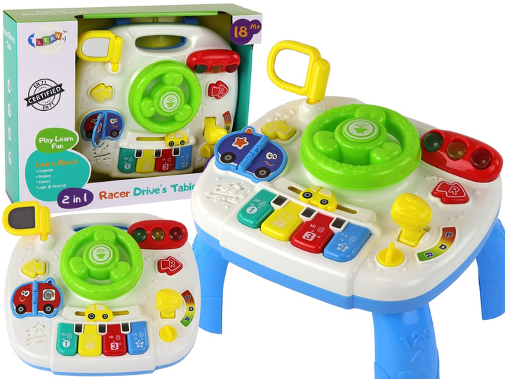 Stolik LEAN Toys z kierownicą dla maluchów 17385 (5905991002512) - obraz 2