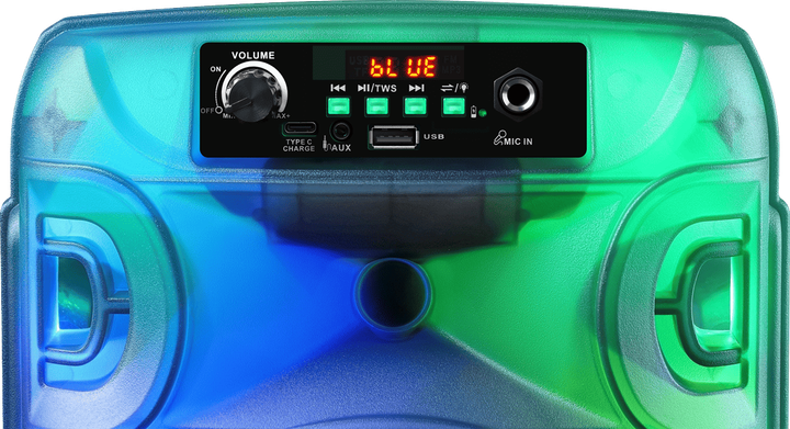 Портативна акустика Defender (65412) Boomer 12 15Вт, Light/BT/FM/USB/LED/AUX 15 Вт Bluetooth 5.4 до 5 год роботи - изображение 6
