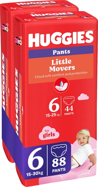 Трусики-подгузники Huggies Little Movers Pants 6 M-Pack 15-25 кг
