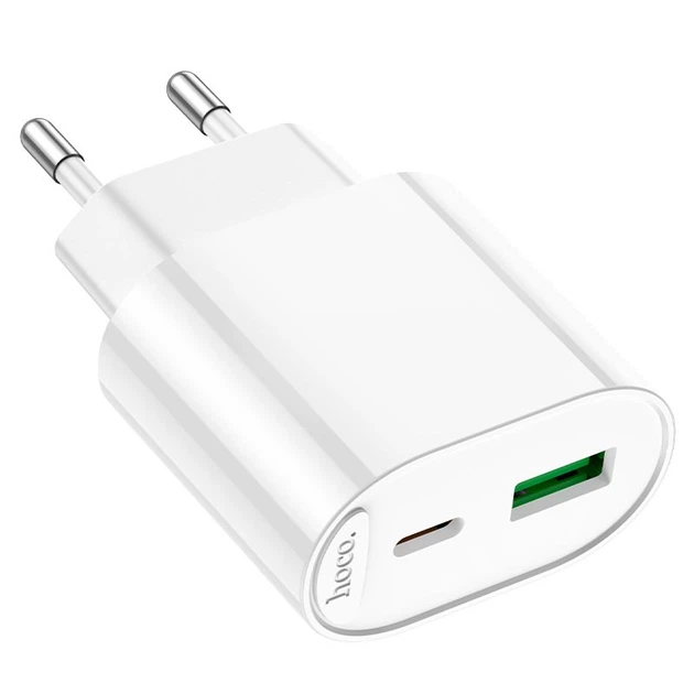 Мережевий зарядний пристрій HOCO C109A Fighter charger Lightning cable 20W White - изображение 11